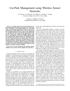 Car-Park Management using Wireless Sensor Networks