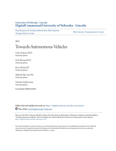 Towards Autonomous Vehicles - DigitalCommons@University of