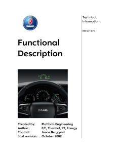 Technical details and functional description Saab 9-5NG