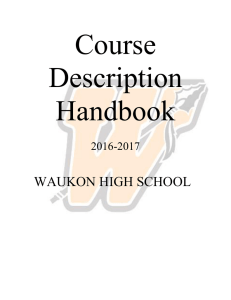2016-17 WHS Course Handbook - Allamakee Community School