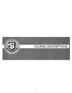 Course Descriptions - Bevill State Community College