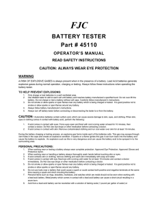 BATTERY TESTER Part # 45110