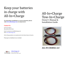 Keep your batteries in charge with All-‐In+Charge All