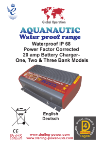 Aquanautic Battery Charger Instructions