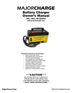 MajorPower Battery Charger Manual