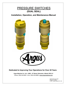 pressure switches - Argus Machine Co. Ltd.