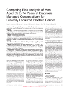Competing Risk Analysis of Men Aged 55 to 74 Years at Diagnosis
