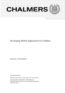 Developing Mobile Applications For Children