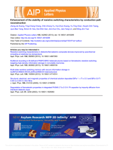 Enhancement of the stability of resistive switching characteristics by