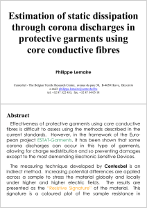 Estimation of static dissipation through corona - ESTAT