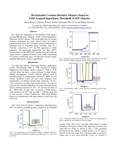 3D-stackable Crossbar Resistive Memory based on Field Assisted