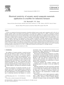 Electrical resistivity of ceramic±metal composite materials