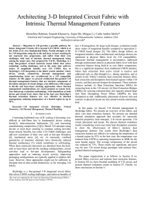 Architecting 3-D Integrated Circuit Fabric with