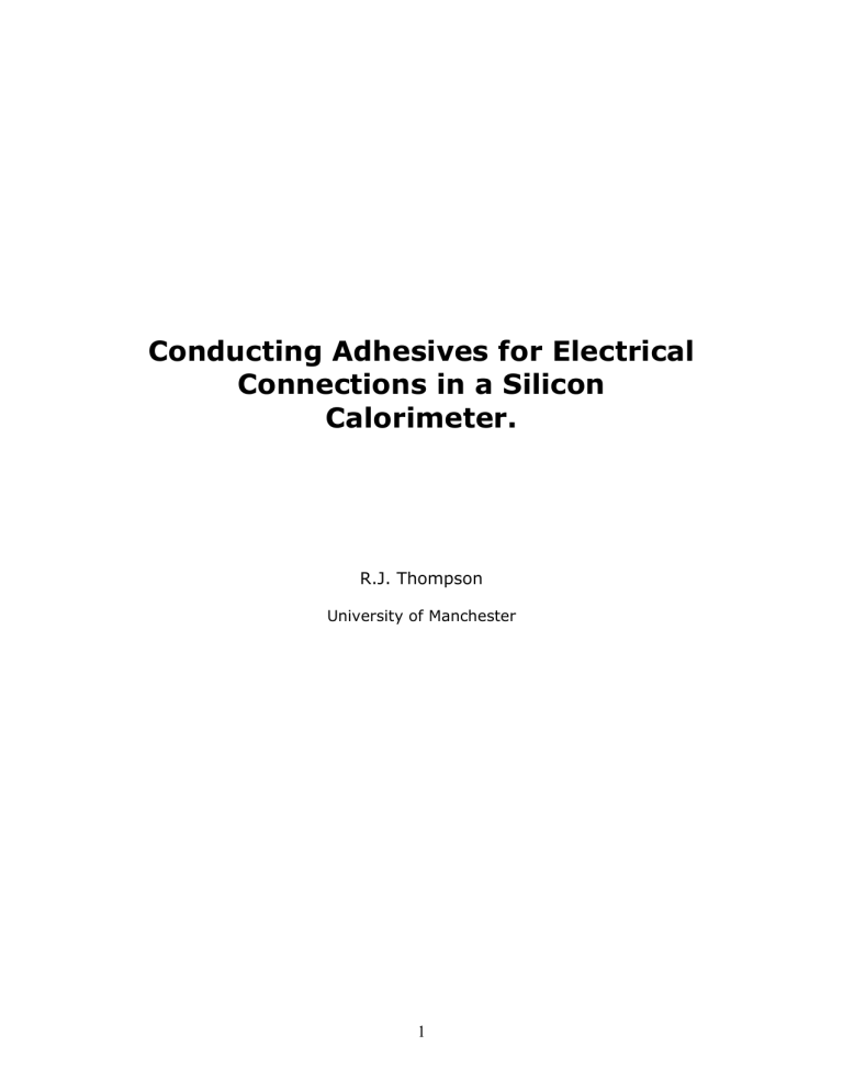 Conducting Adhesives for Electrical Connections in a Silicon