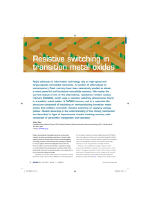 Resistive switching in transition metal oxides