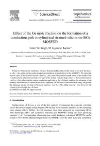 Effect of the Ge mole fraction on the formation of a conduction path