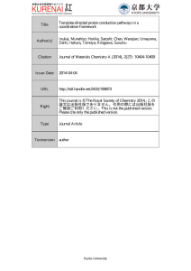 Title Template-directed proton conduction pathways in a