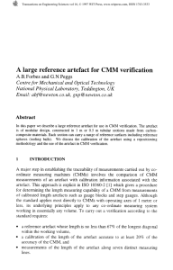 A large reference artefact for CMM verification ABForbes