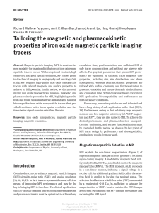 Tailoring the magnetic and pharmacokinetic properties of iron oxide