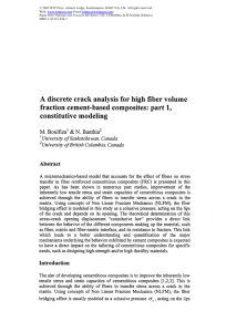 A discrete crack analysis for high fiber volume fraction