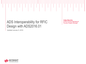 ADS Interoperability for RFIC Design with ADS 2016.01