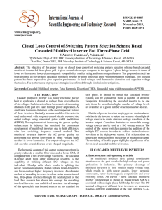 Closed Loop Control of Switching Pattern Selection Scheme