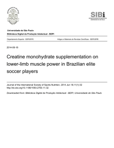 Creatine monohydrate supplementation on lower