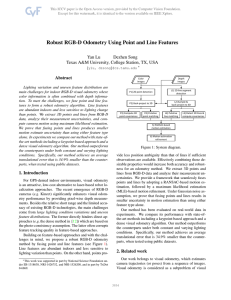 Robust RGB-D Odometry Using Point and Line Features