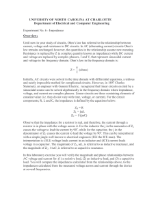 Impedance Overvie - Electrical and Computer Engineering | UNC