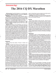 CQ DX Marathon Rules