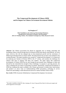 The Compressed Development of Chinese OFDI and Its Impact on