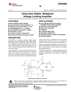 Unity Gain Stable, Wideband Voltage Limiting Amplifier (Rev. D)