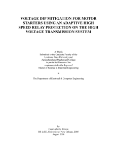 voltage dip mitigation for motor starters using an adaptive high