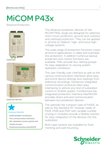 MiCOM P43x - Elektronický katalog Schneider Electric