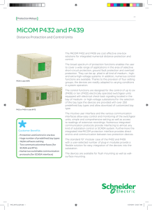 MiCOM P432 and P439