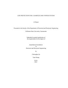 LINE PROTECTION FOR A SAMPLED 230kV POWER