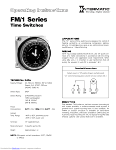 FM/1 Series Time Switches