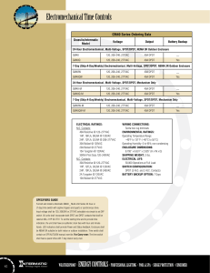 Specification Sheet - North Coast Electric
