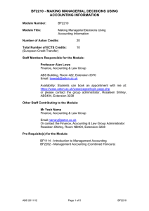 bf2210 - making managerial decisions using accounting information