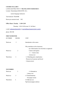 COURSE SYLLABUS LANGUAGE PRACTICE V