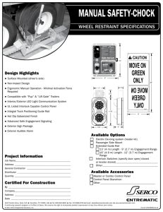 Serco SMWC Series Manual Safety-Chock Wheel Restraint Product