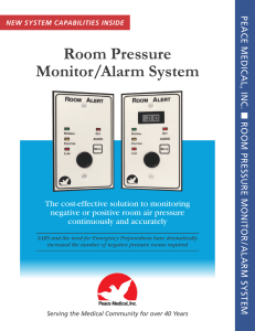 Room Pressure Monitor/Alarm System