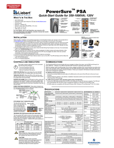 PowerSure PSA - Emerson Network Power