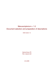 Document selection and preparation of descriptions