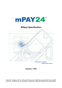 Billpay Specification