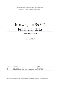 Norwegian SAF-T Financial Data Documentation