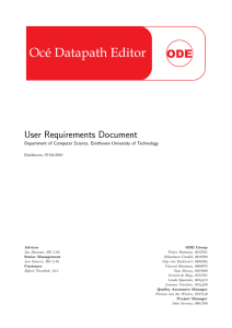 User Requirements Document