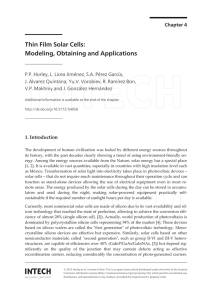 Thin Film Solar Cells: Modeling, Obtaining and Applications