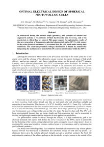 optimal electrical design of spherical photovoltaic cells