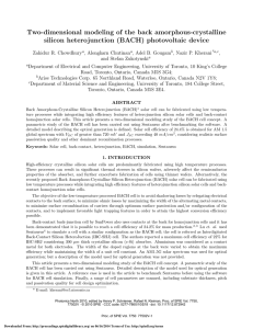 Two-dimensional modeling of the back amorphous